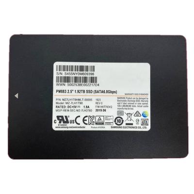 China SSD interno Samsung PM883 MZ7LH1T9HMLT del disco duro de los Gbps 1.92TB de SATA 6,0 en venta