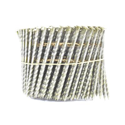 China 16 Degree Pallet Coil Nails Wood Screw Shank Bright Pallet Wire Coil Nails 2.8x50mm for sale