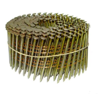 中国 MANUFACTURER 15 degree 2 ''x.099'' pneumatic galvanized pallet roofing common coil nails for nail gun 販売のため