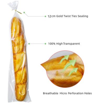 China Baguette Recycle Plastic Bread Bags Recycled And Eco Friendly for sale