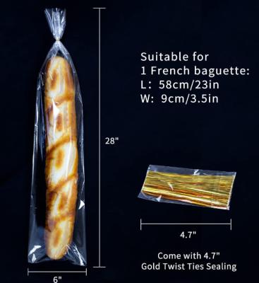 China Sacos plásticos do pão da padaria reciclável para o pão caseiro transparente à venda