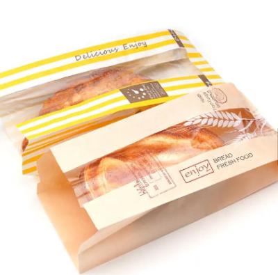 China Pan hecho en casa termosoldable de Kraft de los bolsos de encargo del pan en bolsa de papel en venta