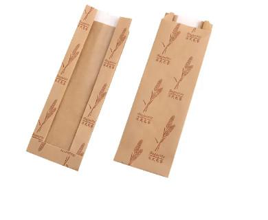China Customized Brown Kraft Paper Bread Bag Packaging And Storage for sale