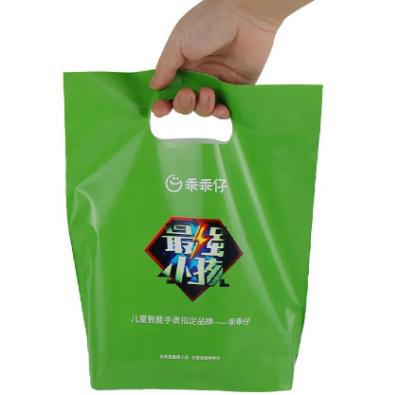 China Shopping Custom Printed Die Cut Handle Bags Opaque Recycled Poly Bag for sale