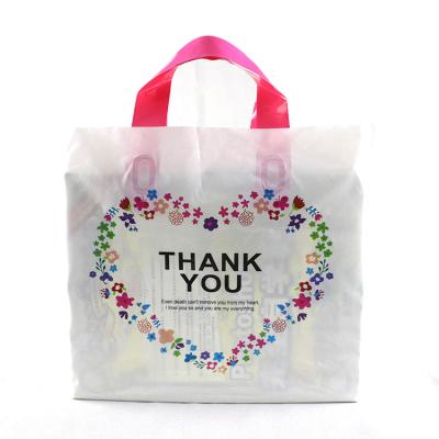 China Poly Loop Handle Die Cut Shopping Bag Recycled With Gravure Printing for sale