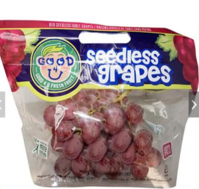 China Storage Fruit Plastic Grape Bags Ziplock Customized Heavy Duty for sale