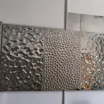 China hoja de acero inoxidable decorativa de la placa de la ondulación del agua 210 316 316H rectangular en venta