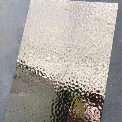China Folha decorativa de aço inoxidável 5X10 304 440c 430 da ondinha da água laminada à venda