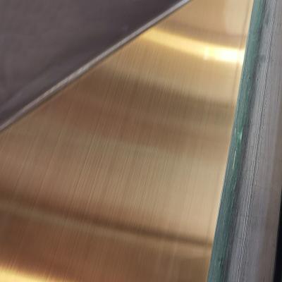 China 301 304 Hairline Metal Stainless Steel Colorful Sheet Polished Plates Gold Color for sale