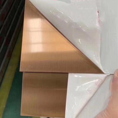 China 316L 316Ti Stainless Steel Decorative Sheet Color Gold Plates Metal 300mm for sale
