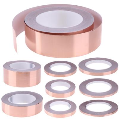 China 25m/Roll 150mm Width Conductive Adhesive Copper Tape For Rf Cage for sale