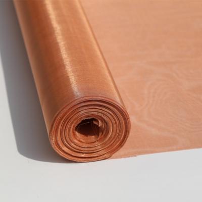 China 22 Mesh Number Copper Wire Mesh Fabric For MRI RF Window Shielding Materials for sale