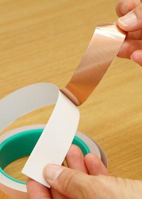 China 0.1mm 25mm Conductive Adhesive Copper Tape Double Sided Adhesive Thermal Conductive Tape for sale