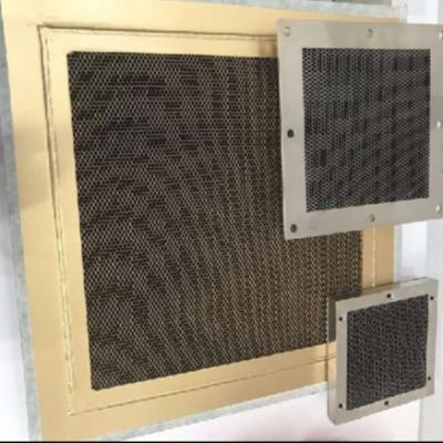 China Tinplate / Brass Frame Honeycomb Waveguide Air Vents For Emc Testing Room Faraday Cage for sale