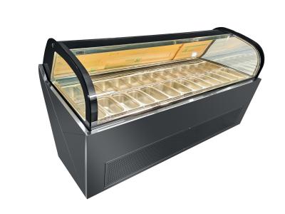 China 2240x1140x1300mm Stainless Steel Ice Cream Freezer 727L With 24pcs 5 Liter Pans for sale