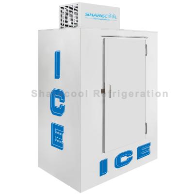 China Solid Door R404a Cold Wall Ice Merchandiser Bagged Ice Storage Freezer for sale