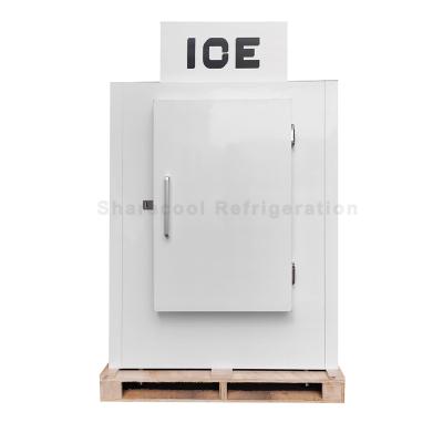 China Gas Station 110V 60Hz Ice Cold Merchandisers Solid Door Ice Bag Freezer for sale