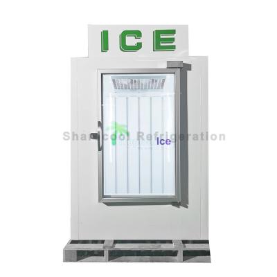 China CFC Free Commercial Ice Storage Bin LED Inside Customzied LOGO Sticker for sale