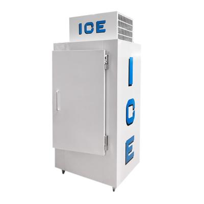 China Gas Station Outdoor Ice Merchandiser Freezer Solid Door Digital Temperature Control for sale