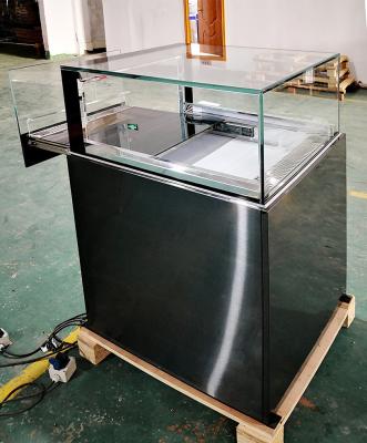 China 800x800x1100mm Chocolate Display Freezer 12mm Thickness Clear Glass for sale
