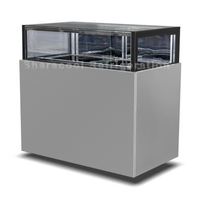 China 1.5m Macaron Display Fridge Two Drawers Stainless Steel Chocolate Fridge For Shop for sale