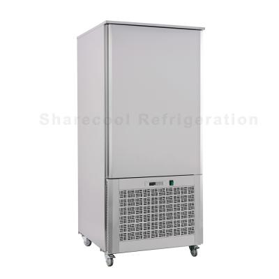 China congelador de acero inoxidable comercial del congelador de ráfaga 250L con 15 cacerolas en venta