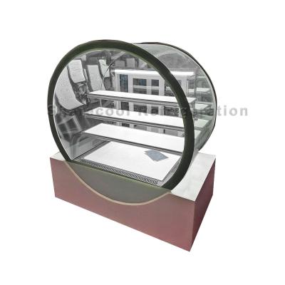 China Round 220V 50Hz Cake Display Refrigerator For Bakery Shop Four Layers for sale
