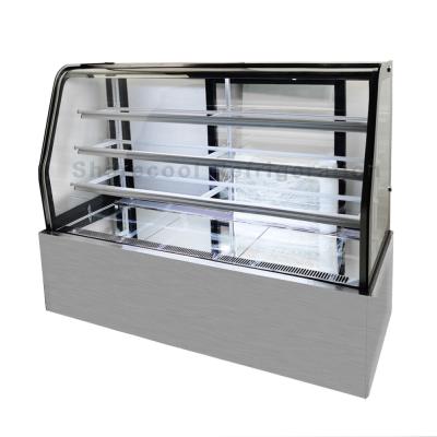 China Handelsschaukasten-Kühlschrank-doppelter Bogen-Glas-Anzeigen-Kühlvorrichtungs-Kühlschrank 110V 60Hz zu verkaufen