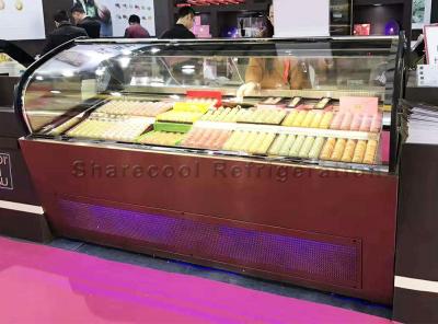 China Air Cooling 220V 50Hz Ice Cream Display Freezer Gelato Showcase Freezer for sale