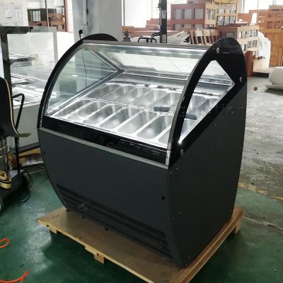 China as bandejas do armário de exposição 14 de 110V 60Hz 208L Gelato o congelador da exposição da mostra do gelado à venda