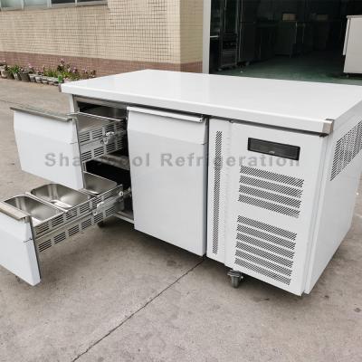 China Commercial Kitchen Stainless Steel Undercounter Refrigerator 1360x700x850mm With Drawers for sale
