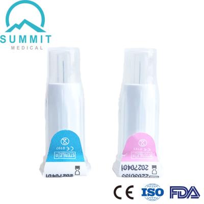 Chine Aiguilles automatiquement verrouillées de sécurité pour l'insuline 30G 6mm bleu-foncé à vendre