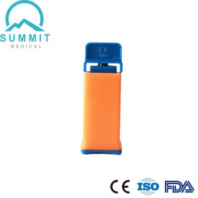 China Single Use Auto Lancing Device Safety Blood Lancet 21G 2.2mm Orange for sale
