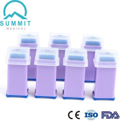 China 28G 1.8mm Pressure Activated Safety Lancets with Auto Retractable Needle, Purple for sale