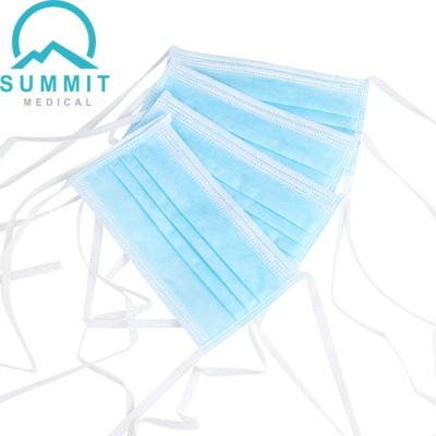 China CE 175X95mm Medical Surgical Face Mask Tie On EN 14683 for sale