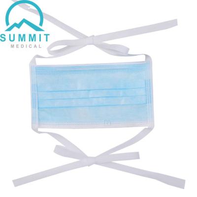 China Respirador cirúrgico descartável não tecido da máscara protetora de 3 dobras à venda