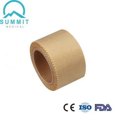 China 2.5cmX5m Tan Silk Surgical Adhesive Plaster With Plastic Spool for sale