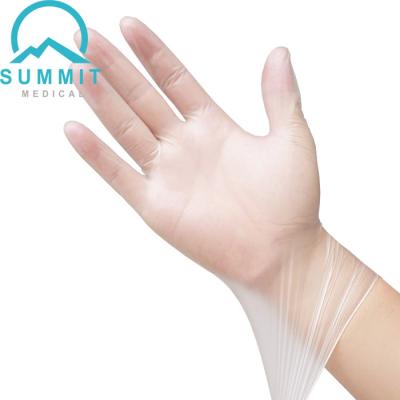 China Powder Free Clear PVC Disposable Examination Gloves Latex Free for sale