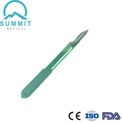 China A lâmina cirúrgica de aço inoxidável do escalpelo, lado ativou o único escalpelo do uso à venda