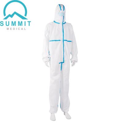 China 65gsm Microporous Disposable Protective Coverall With Hood for sale