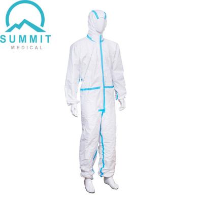 China Nonwoven Medical Protective Coverall With Reinforced Seam Tape for sale