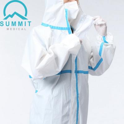 China EN14126 Type 5 6 Antistatic Disposable SMS Coverall for sale