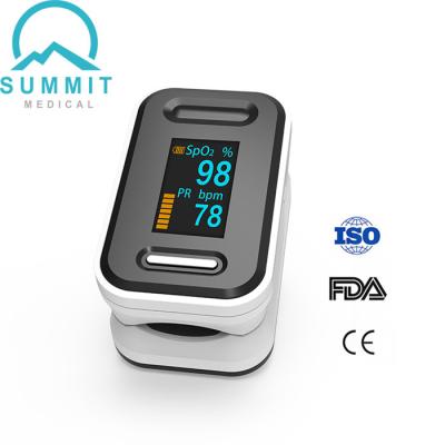China TUV CE ISO FDA Fingertip Pulse Oximeter Waveform Parameter Black White for sale