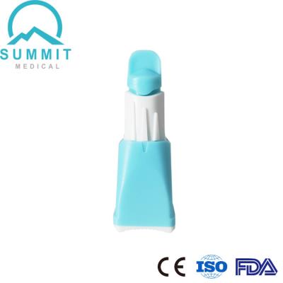 China Auto Retractable Safety Blood Lancets 23G with 3 Adjustable Depths 1.3mm, 1.8mm, 2.3mm for sale