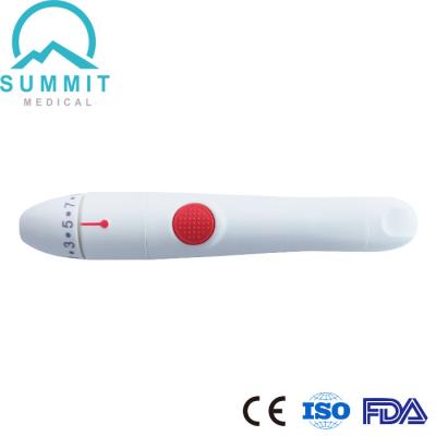 China Lanceta de sangre auto ajustable de 10 profundidades Pen Finger Pricking Lancing Device en venta