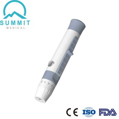 China Diseño sin dolor de los ajustes de la profundidad de Gray Pen Blood Lancet With 10 en venta