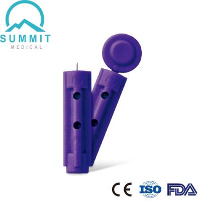 China Gamma Sterilized Twist Blood Lancet Needle 30G Purple for Blood Sugar Testing for sale