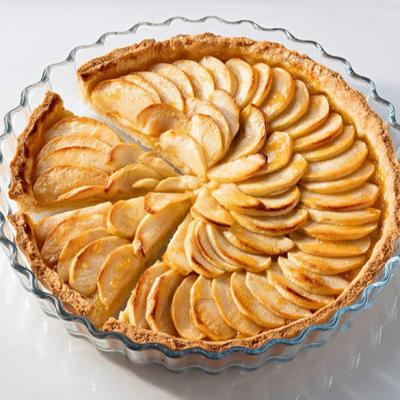 China Amazon hot sale round pyrex transparent perti dish grid decorated glass dishes for sale