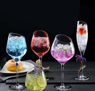 China Oblique mouth high-end formal elegance Love thermometer Creative with a straw mouse shape glass cocktail shaker mixing crystal for sale
