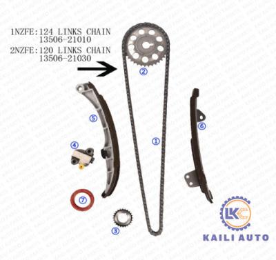 中国 トヨタ・カローラの可変的なタイミング ベルト13506-21010 124L 13540-21010エンジンのタイミングの鎖 販売のため
